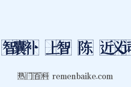 智囊补·上智·陈瓘近义词是什么意思的图片